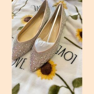Betsey Johnson Rhinestone Flats
